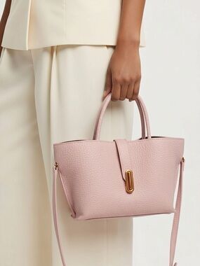Women's Pink Textured Tote Bag